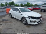 2014 Kia Optima Lx White vin: 5XXGM4A7XEG350585