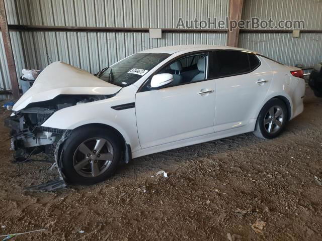 2015 Kia Optima Lx White vin: 5XXGM4A7XFG356646