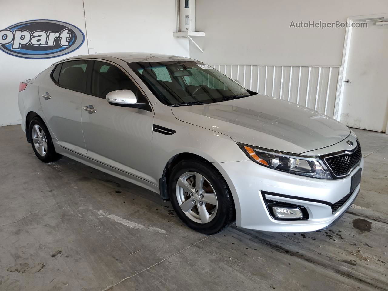 2015 Kia Optima Lx Silver vin: 5XXGM4A7XFG381336