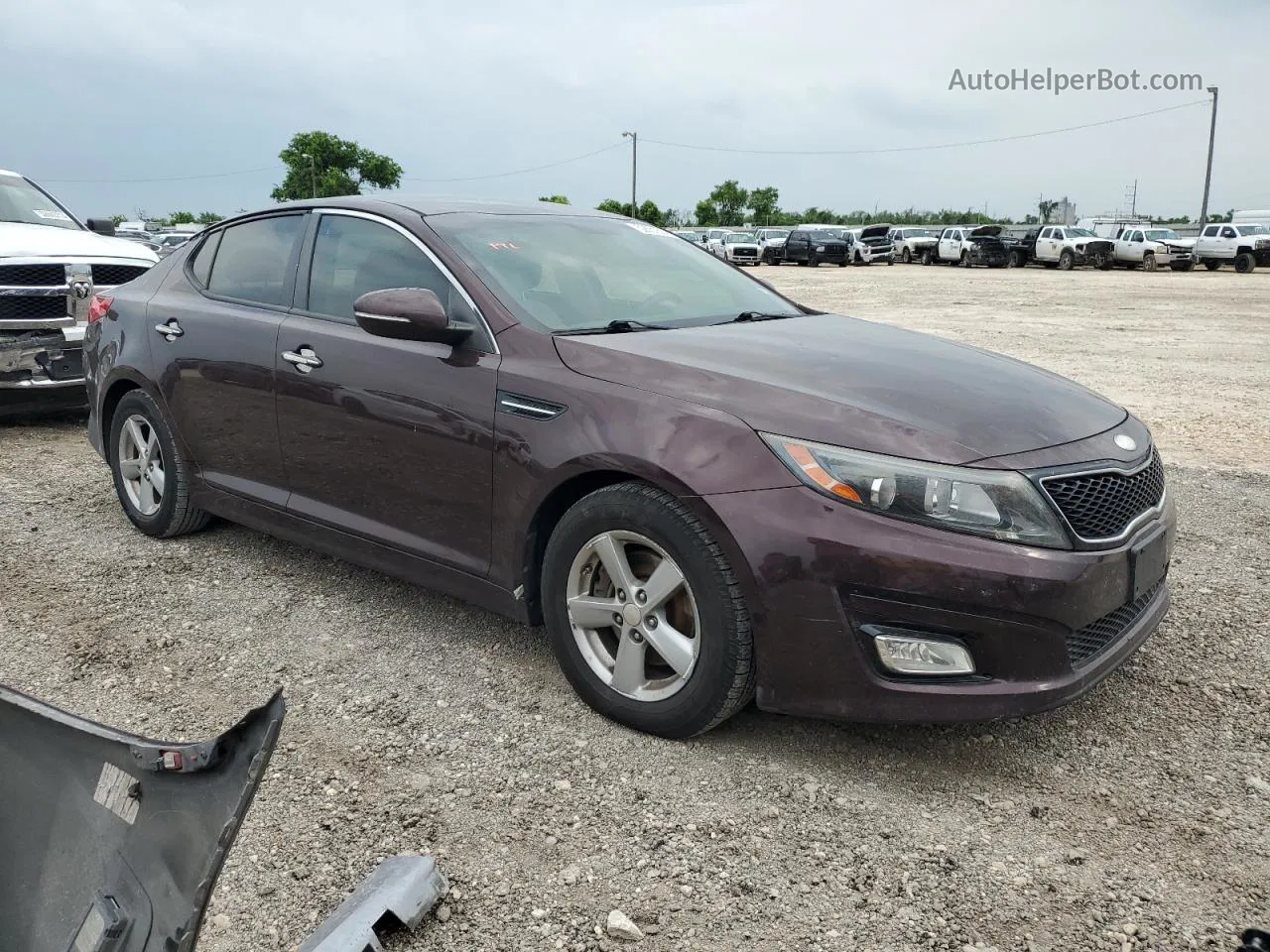 2015 Kia Optima Lx Purple vin: 5XXGM4A7XFG397312