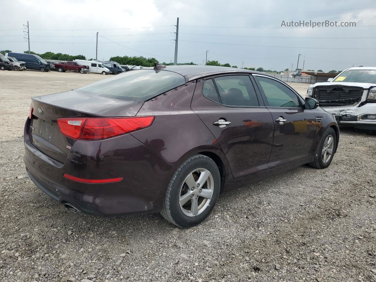 2015 Kia Optima Lx Purple vin: 5XXGM4A7XFG397312