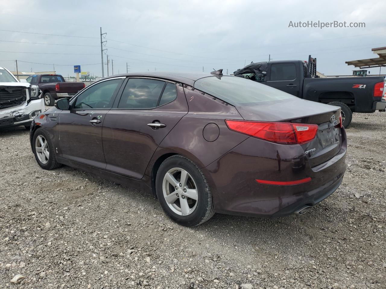 2015 Kia Optima Lx Purple vin: 5XXGM4A7XFG397312