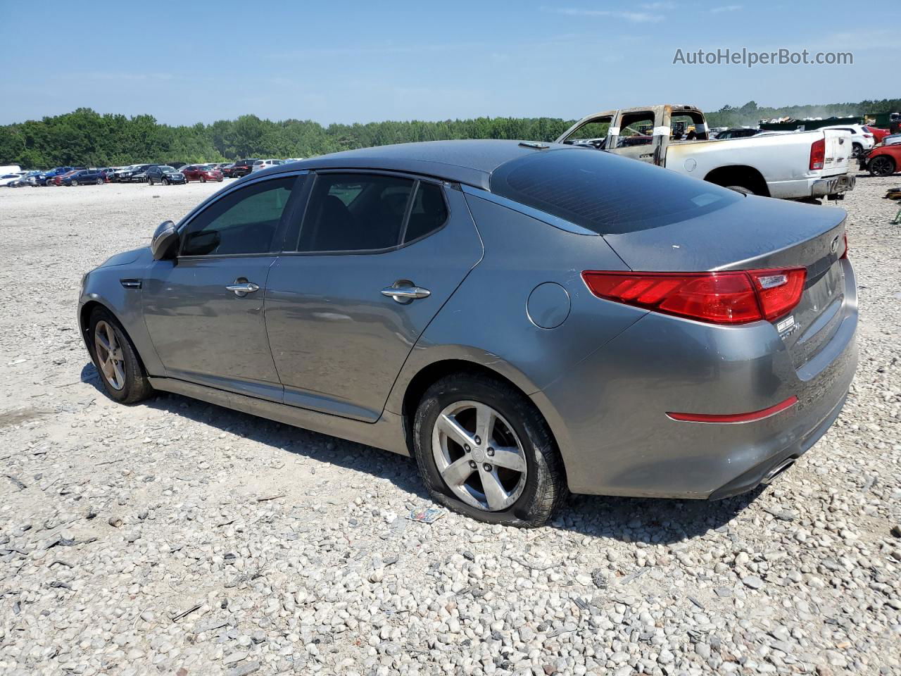 2015 Kia Optima Lx Gray vin: 5XXGM4A7XFG439851