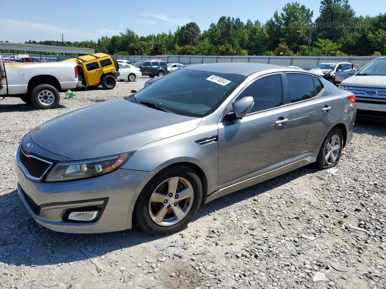 2015 Kia Optima Lx Gray vin: 5XXGM4A7XFG439851