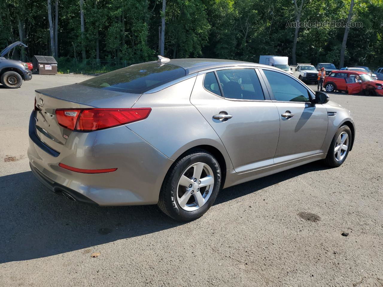 2015 Kia Optima Lx Beige vin: 5XXGM4A7XFG469061