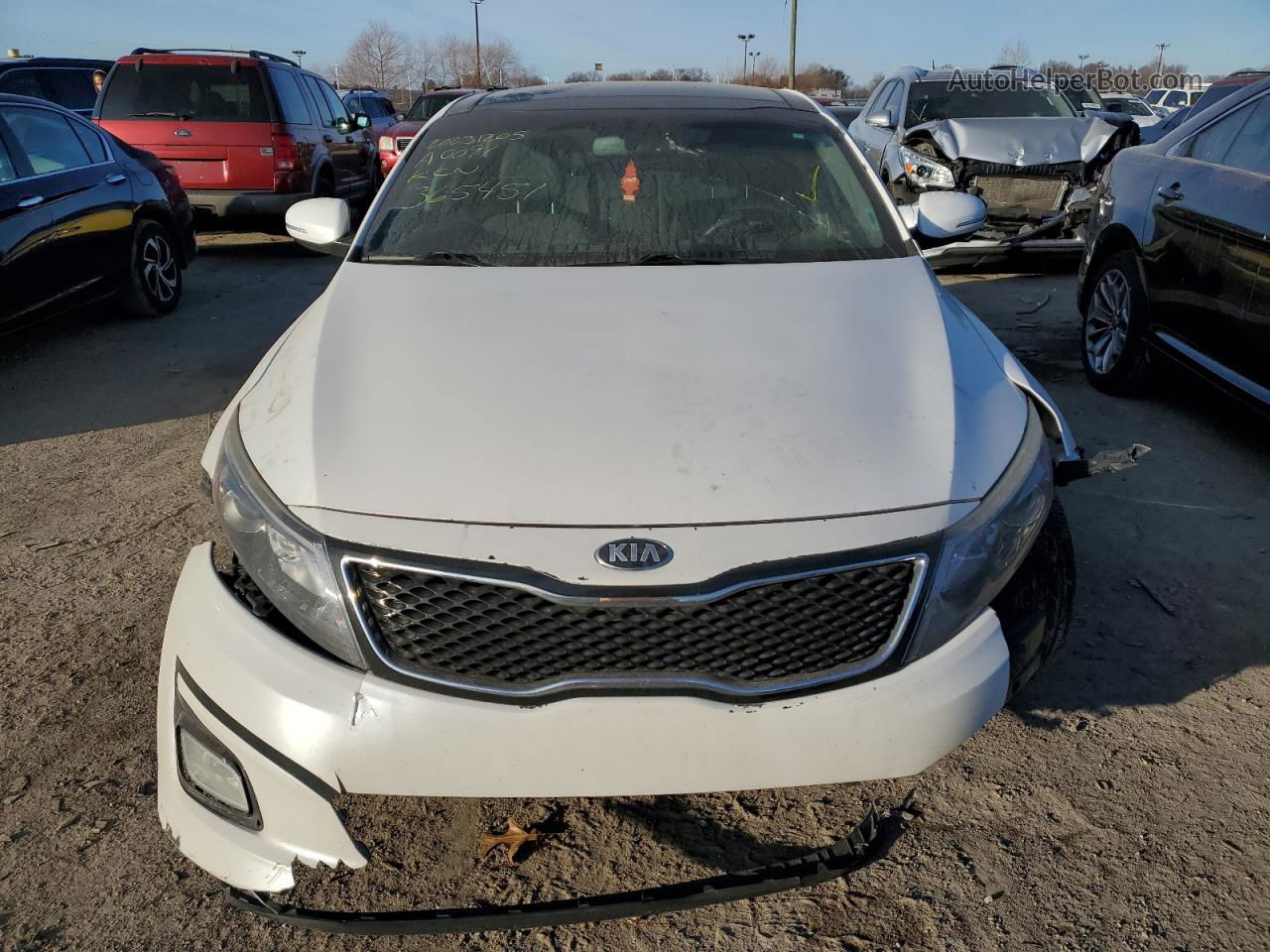 2015 Kia Optima Ex White vin: 5XXGN4A70FG365451