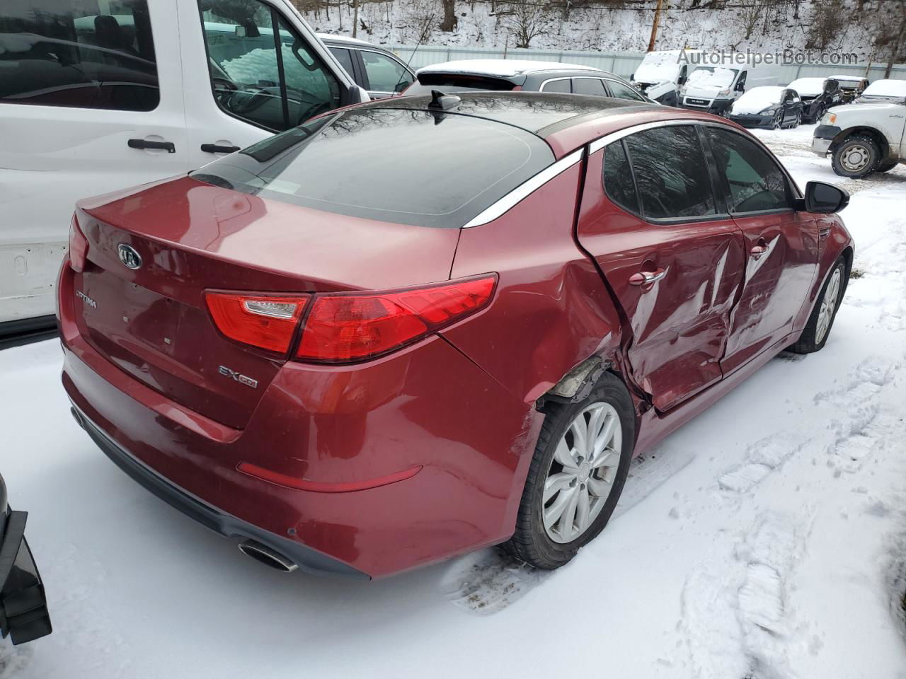 2015 Kia Optima Ex Red vin: 5XXGN4A70FG366373