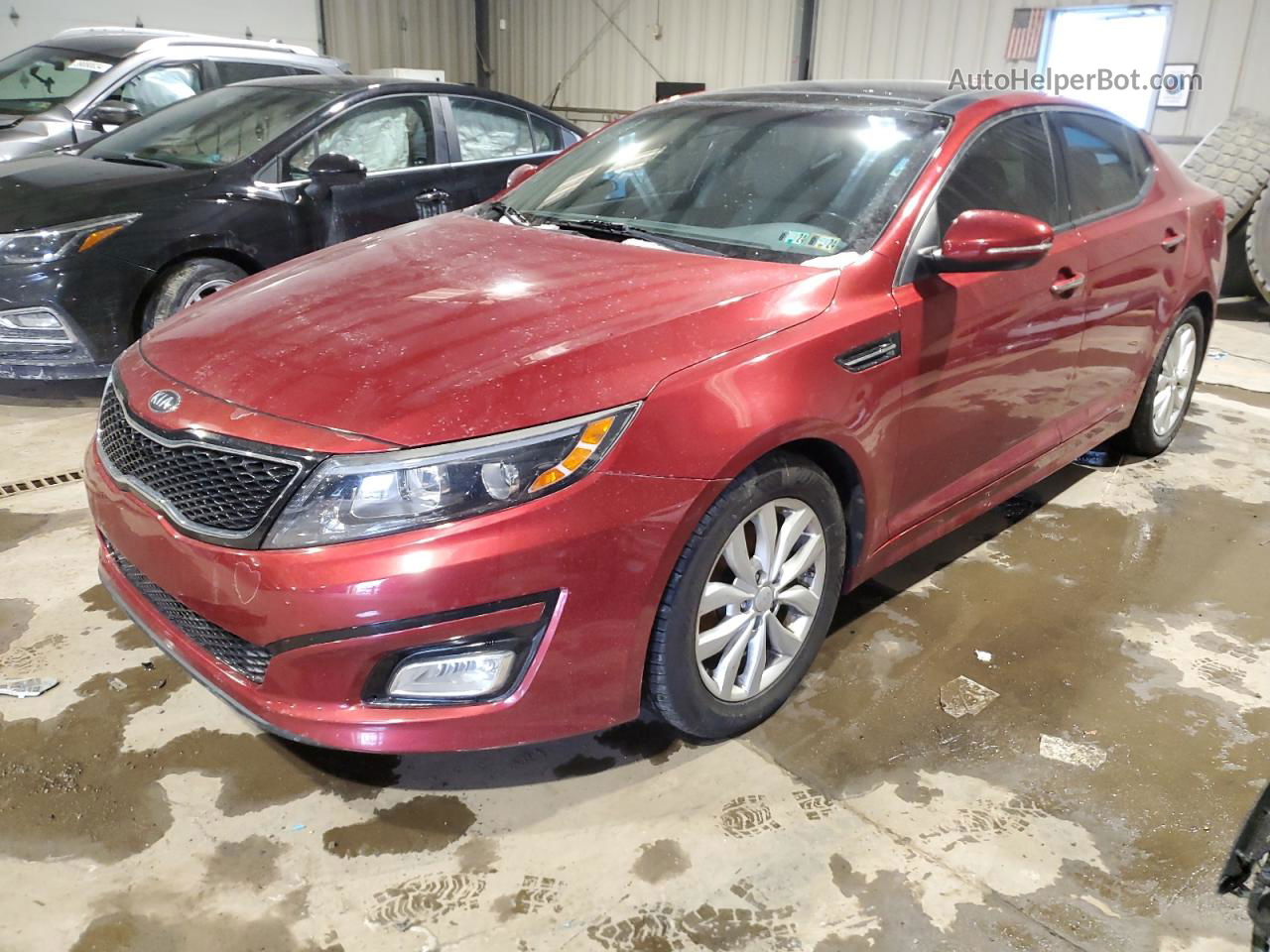 2015 Kia Optima Ex Red vin: 5XXGN4A70FG366373