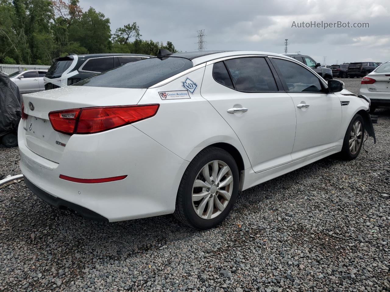 2015 Kia Optima Ex White vin: 5XXGN4A70FG471477