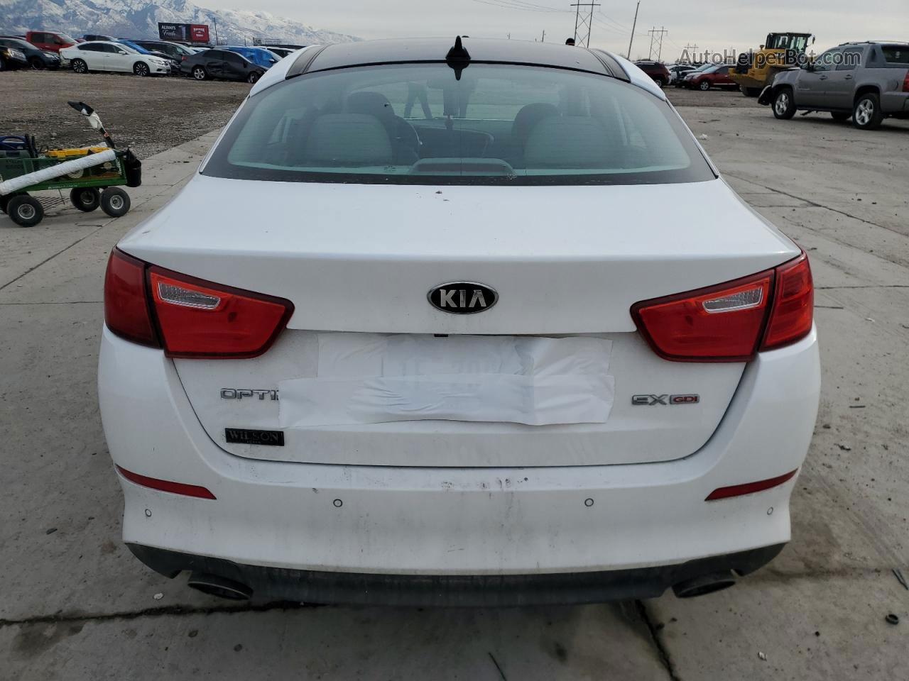 2015 Kia Optima Ex White vin: 5XXGN4A70FG498047