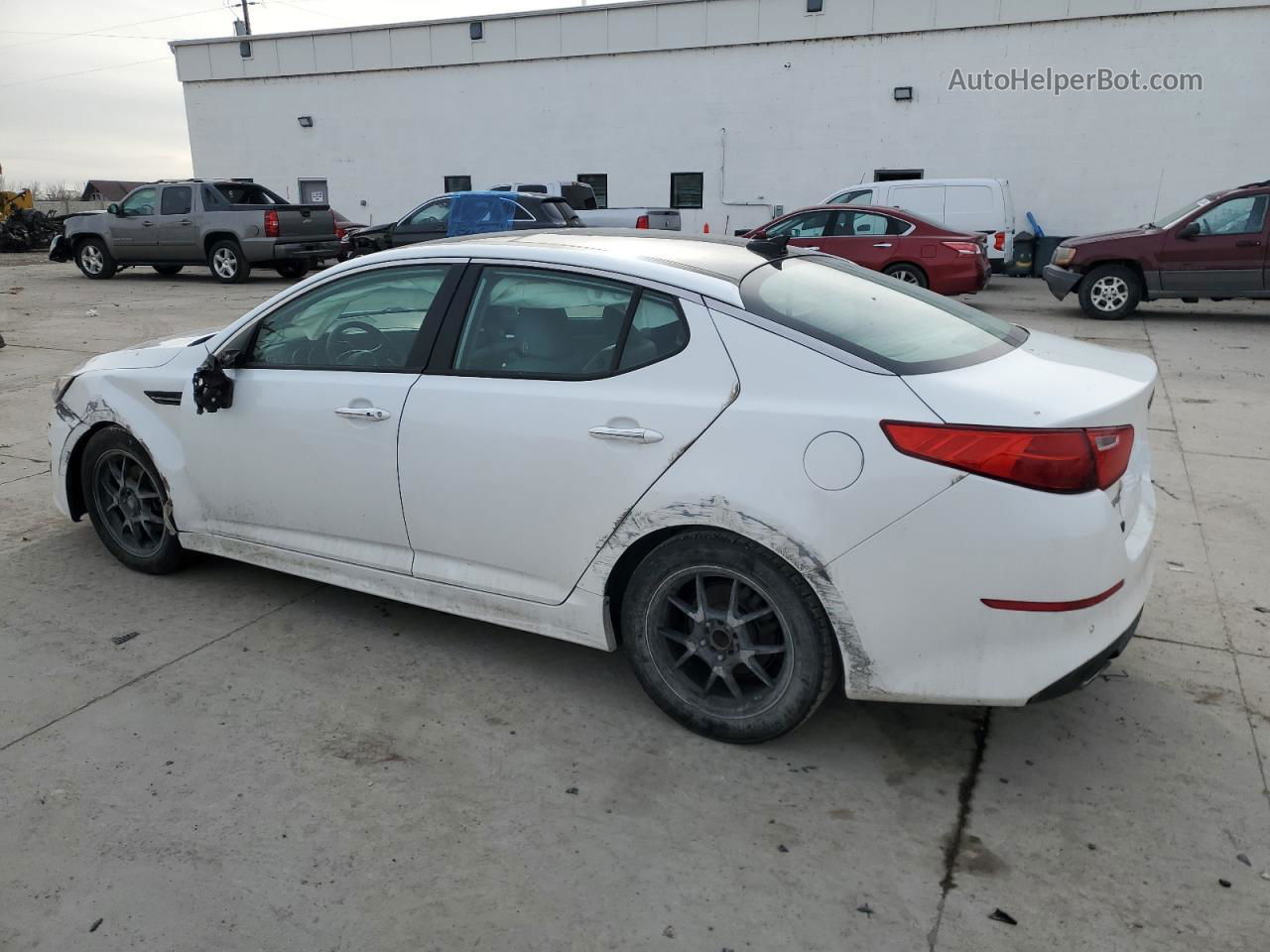 2015 Kia Optima Ex White vin: 5XXGN4A70FG498047