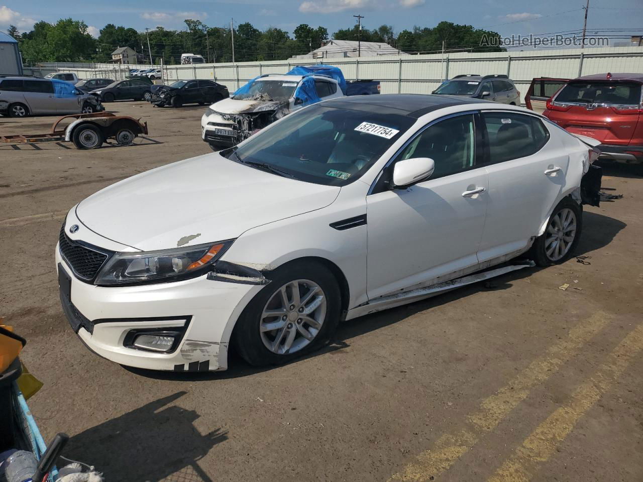 2014 Kia Optima Ex Белый vin: 5XXGN4A71EG300560