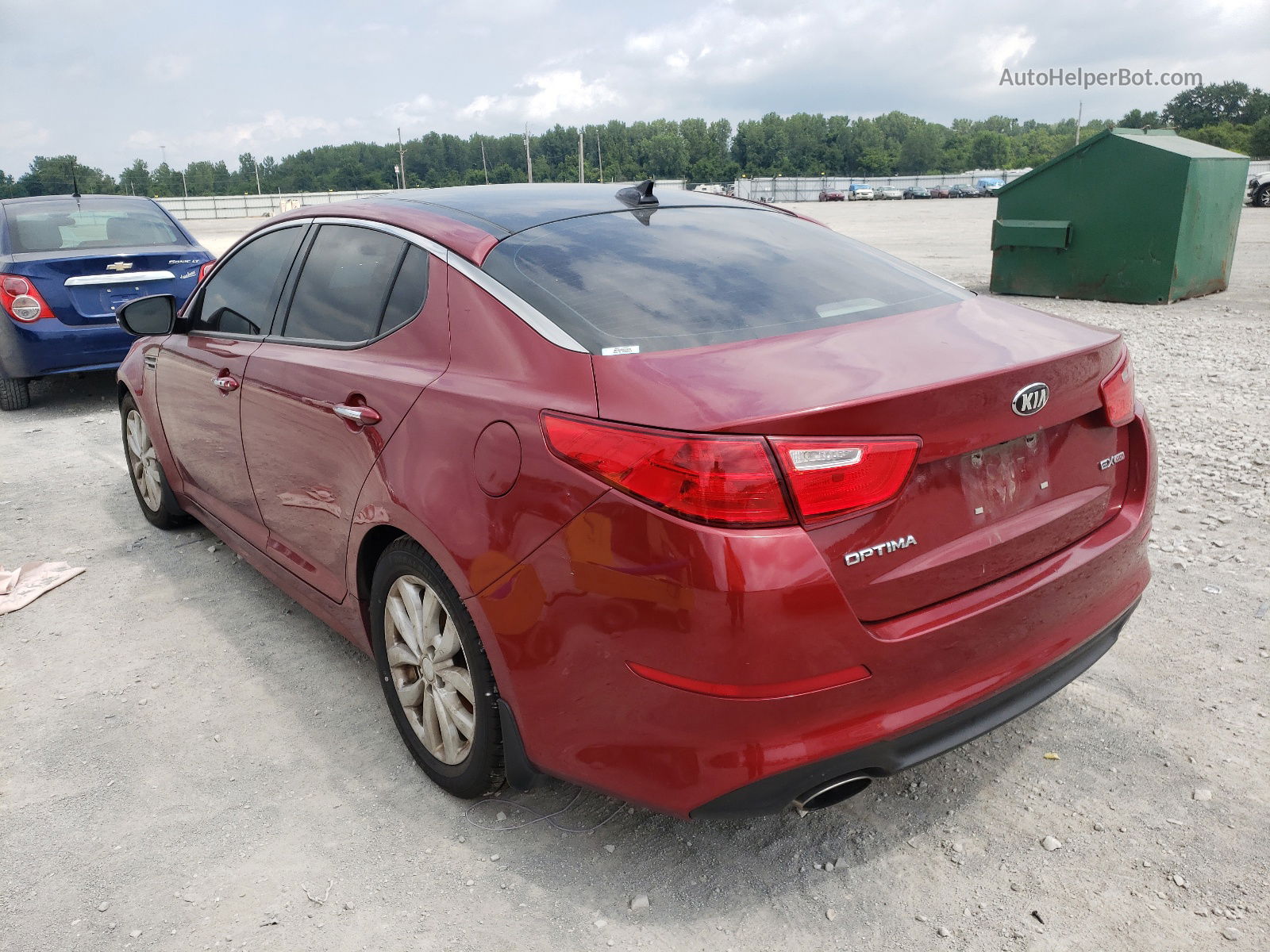 2014 Kia Optima Ex Red vin: 5XXGN4A71EG308495