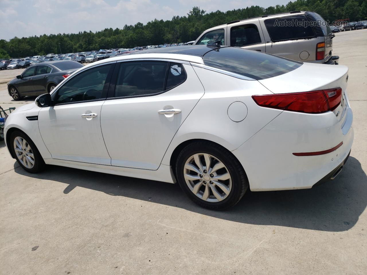 2014 Kia Optima Ex White vin: 5XXGN4A71EG330948