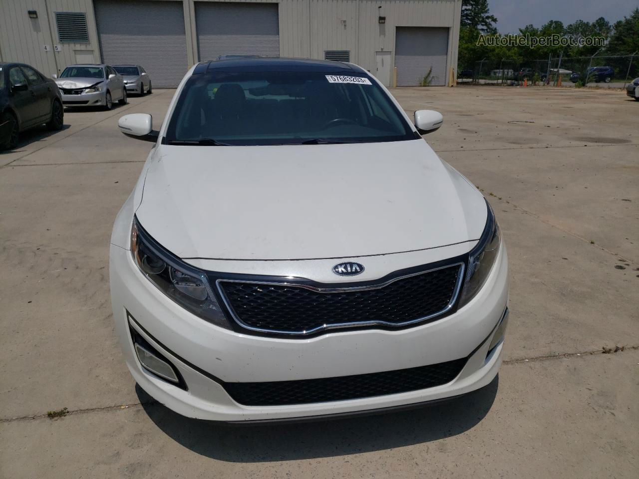 2014 Kia Optima Ex White vin: 5XXGN4A71EG330948