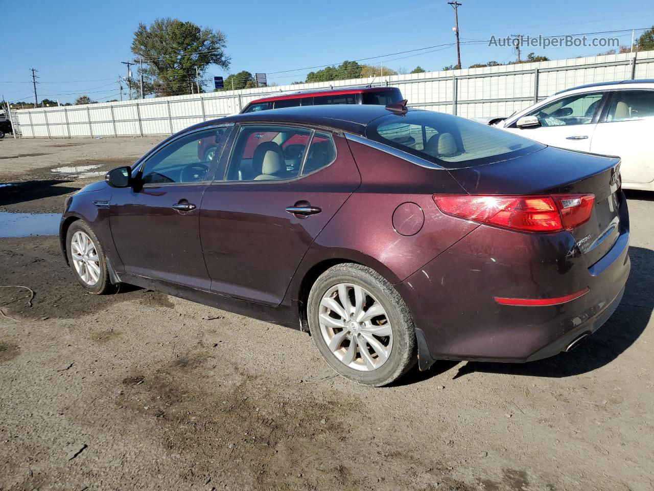 2015 Kia Optima Ex Темно-бордовый vin: 5XXGN4A71FG386289