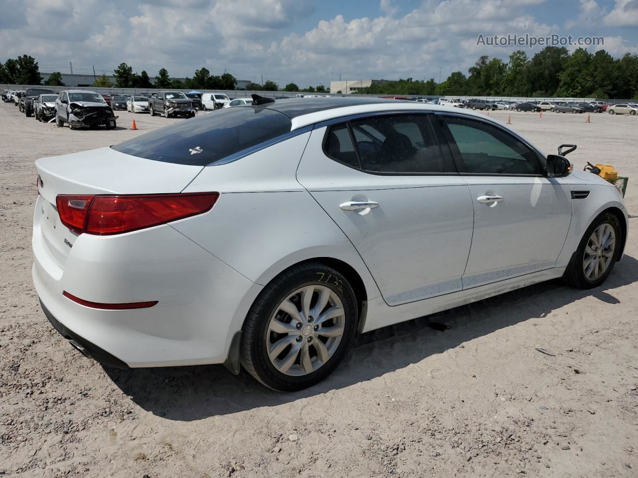 2015 Kia Optima Ex White vin: 5XXGN4A71FG475456