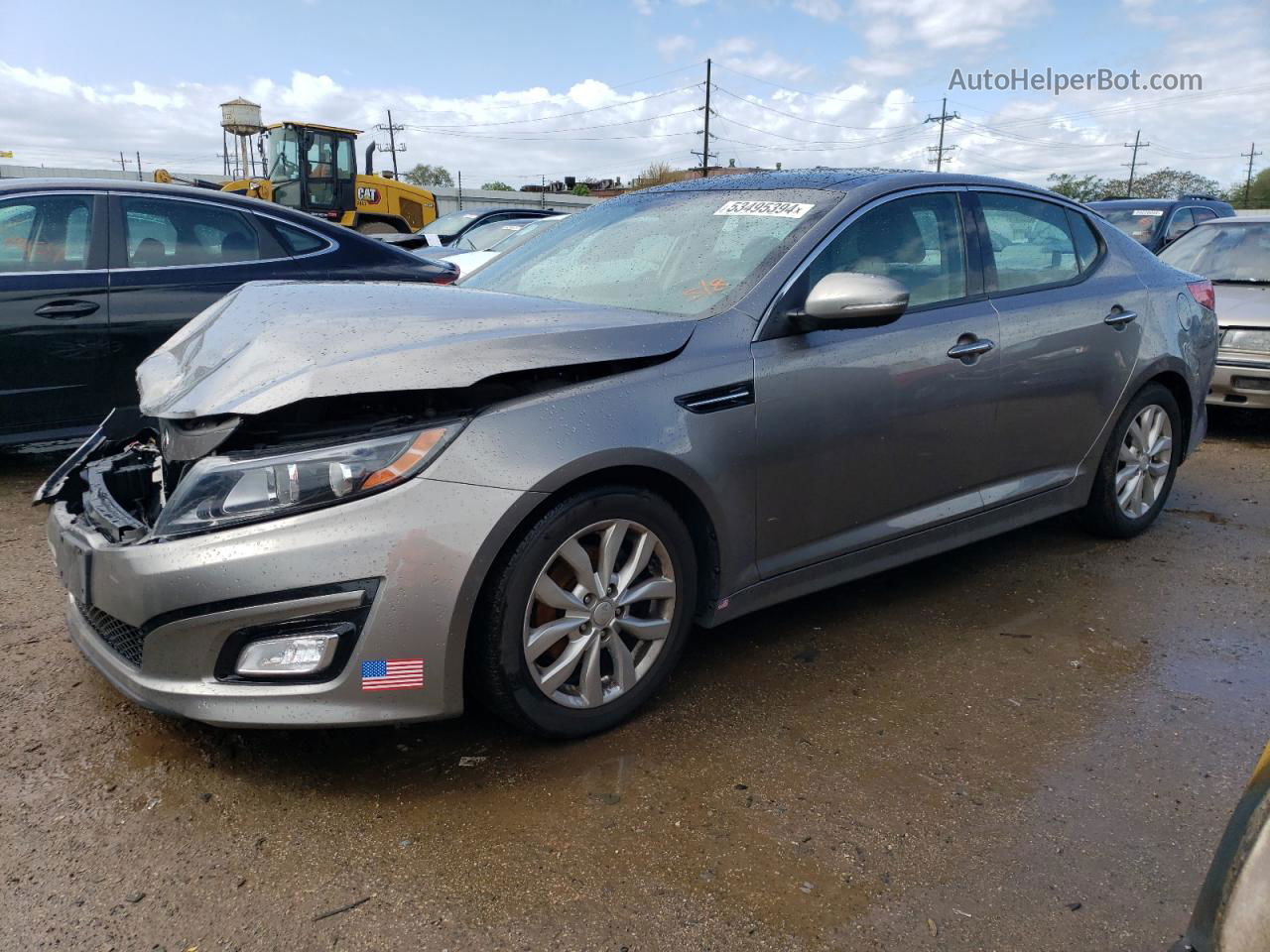 2015 Kia Optima Ex Gray vin: 5XXGN4A71FG479765