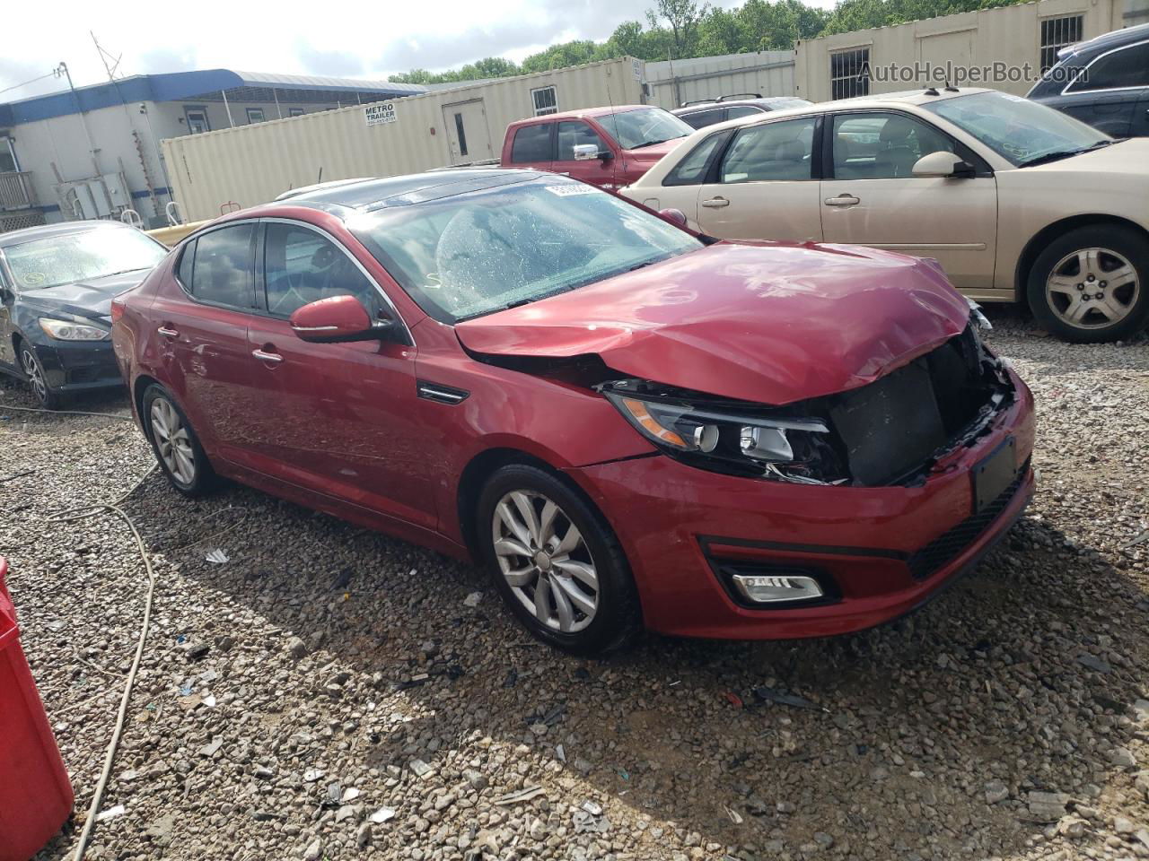 2014 Kia Optima Ex Красный vin: 5XXGN4A72EG271666