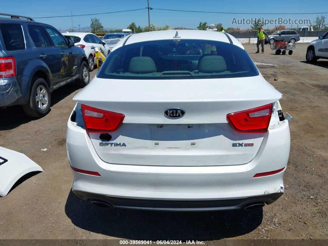 2014 Kia Optima Ex White vin: 5XXGN4A72EG318114