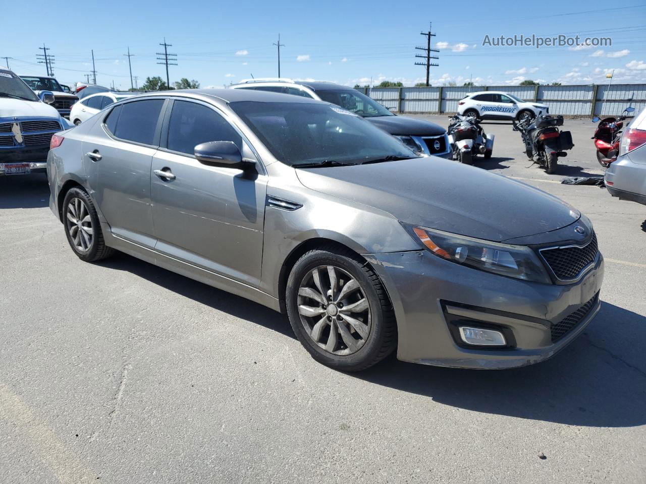 2014 Kia Optima Ex Gray vin: 5XXGN4A72EG330313