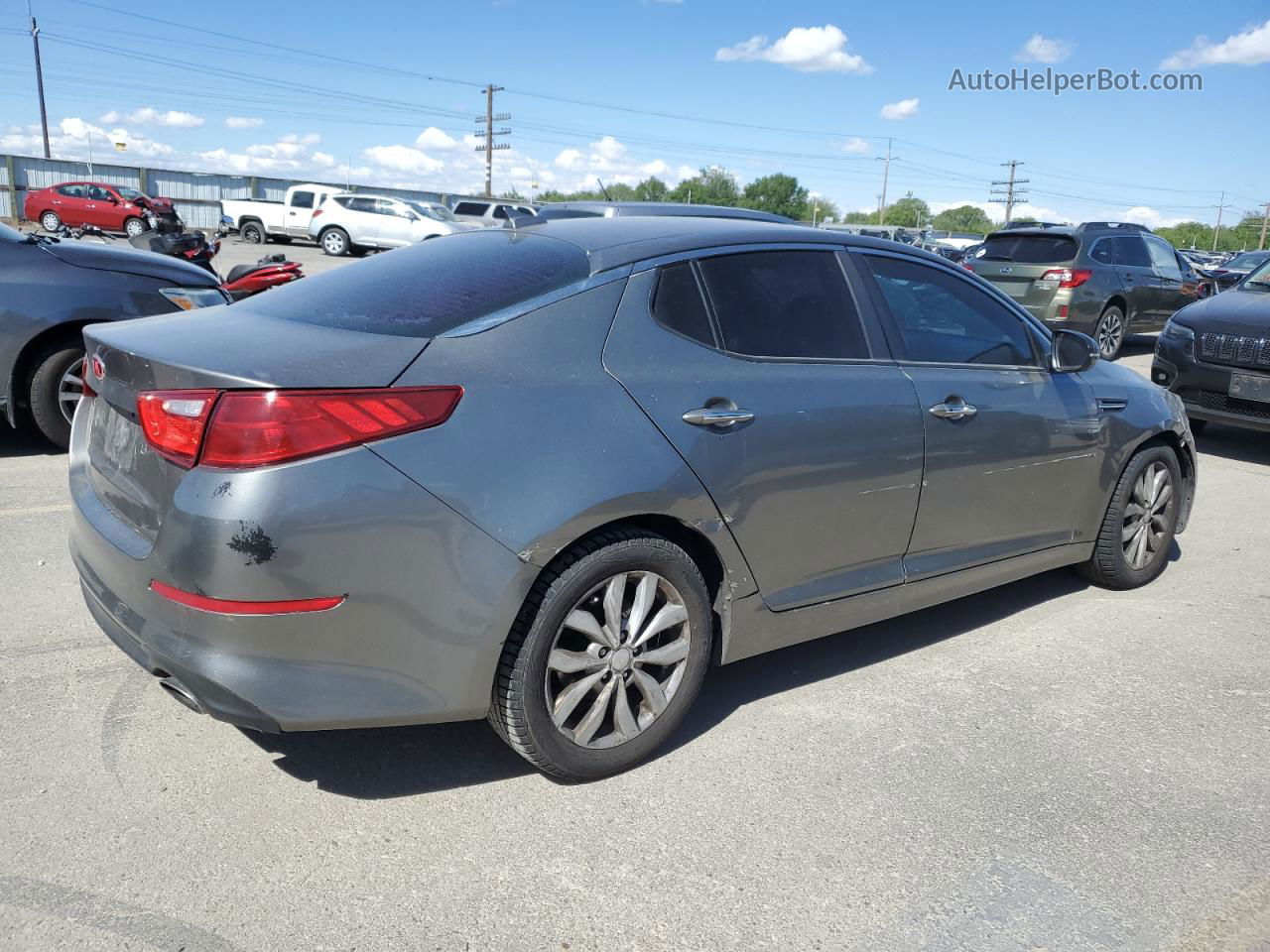 2014 Kia Optima Ex Gray vin: 5XXGN4A72EG330313