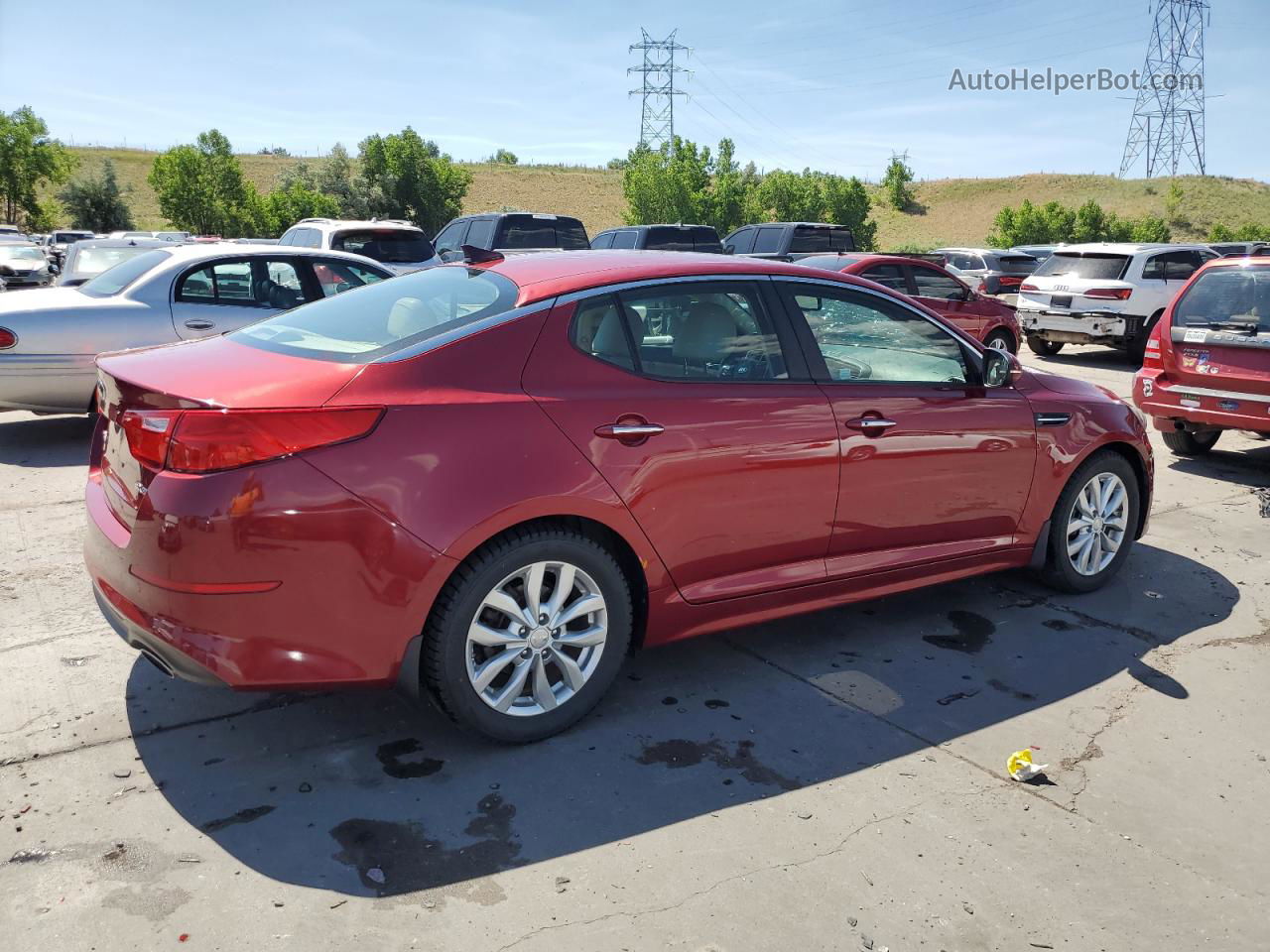 2015 Kia Optima Ex Red vin: 5XXGN4A72FG356220