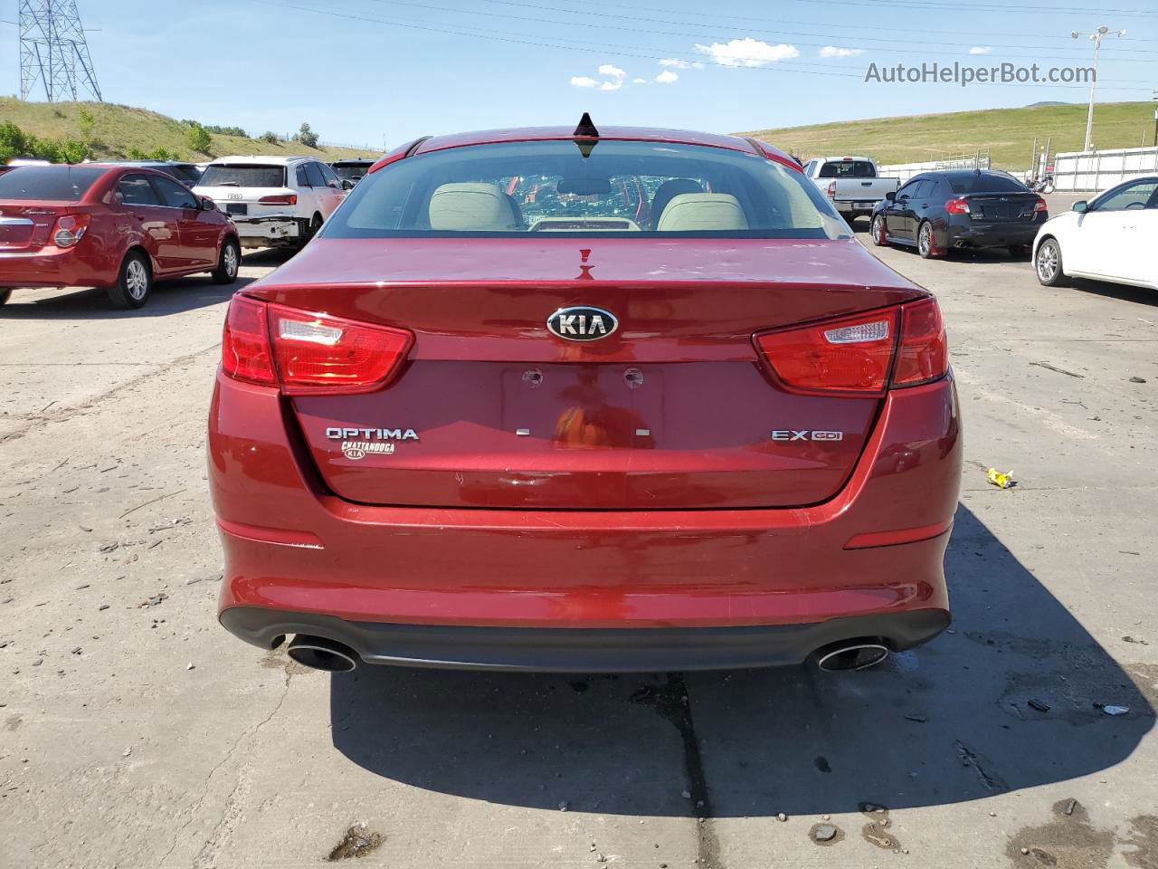 2015 Kia Optima Ex Red vin: 5XXGN4A72FG356220