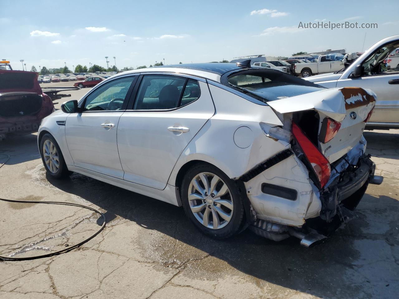 2015 Kia Optima Ex White vin: 5XXGN4A72FG444877