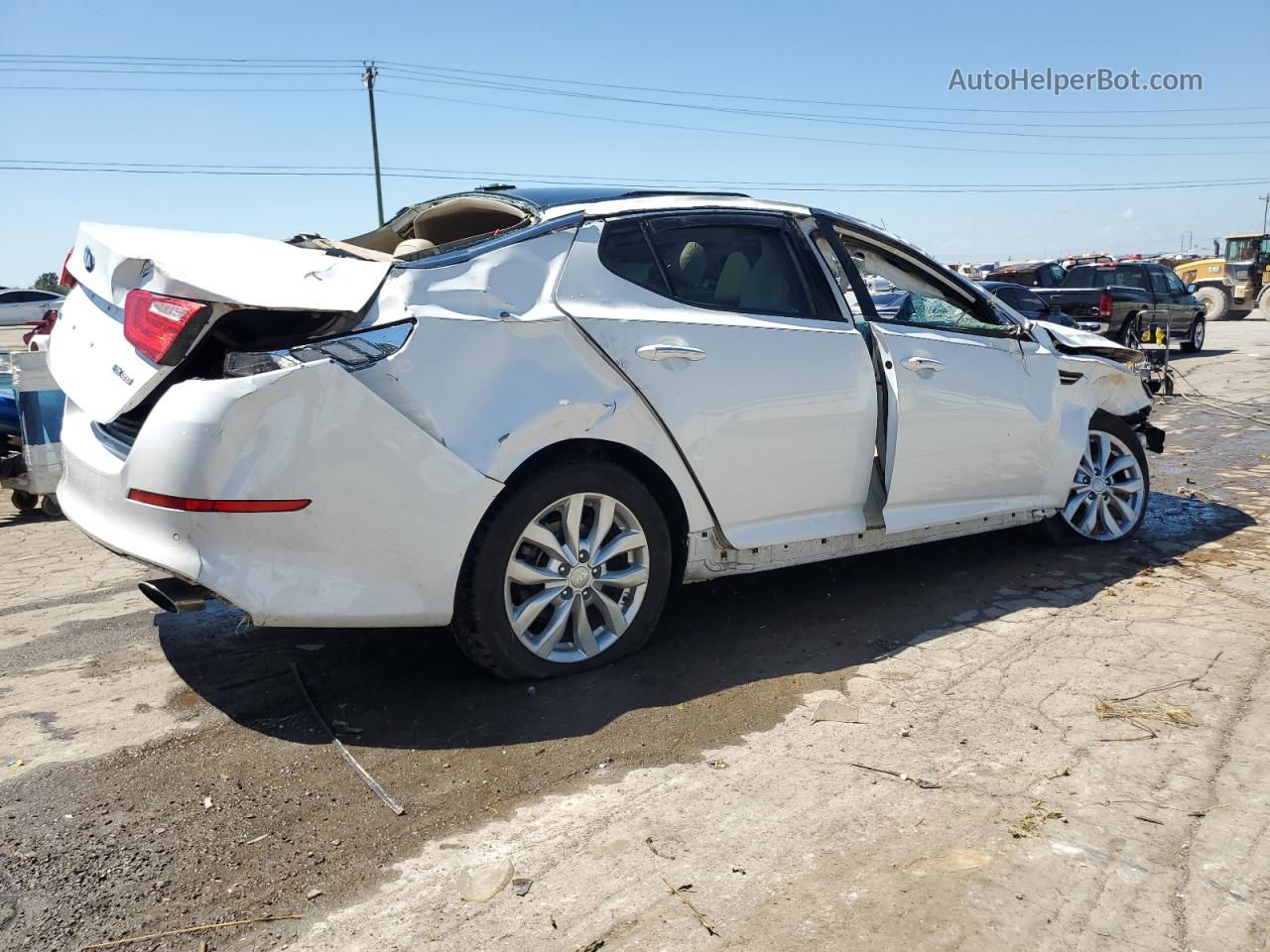 2015 Kia Optima Ex White vin: 5XXGN4A72FG497501