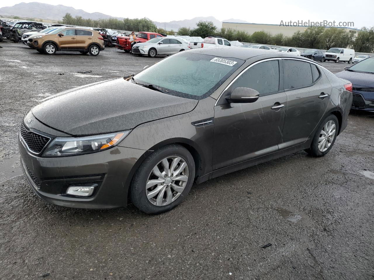 2014 Kia Optima Ex Brown vin: 5XXGN4A73EG313584