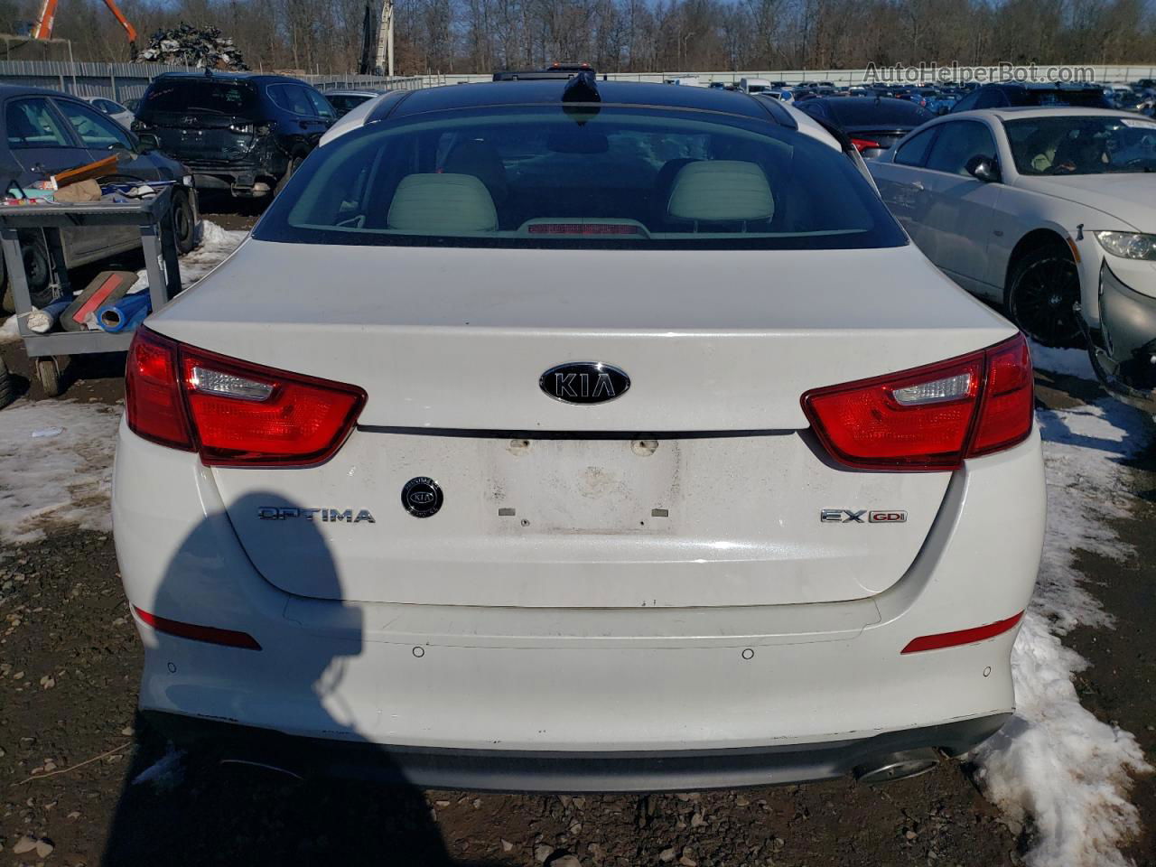 2014 Kia Optima Ex White vin: 5XXGN4A73EG349968