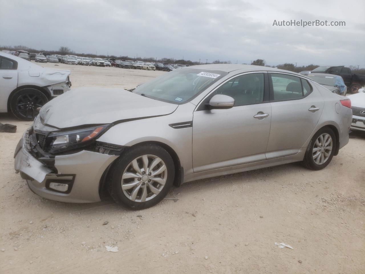 2015 Kia Optima Ex Серебряный vin: 5XXGN4A73FG370661