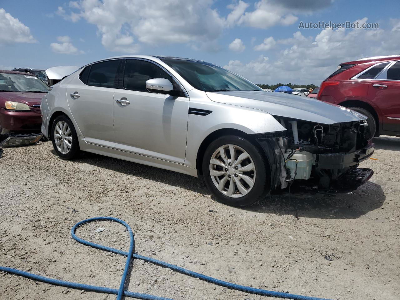 2014 Kia Optima Ex Серебряный vin: 5XXGN4A74EG278750