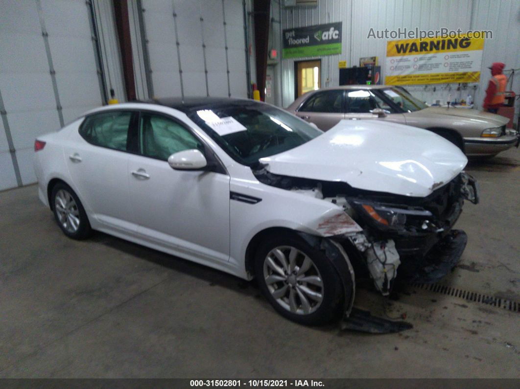 2014 Kia Optima Ex White vin: 5XXGN4A74EG282586