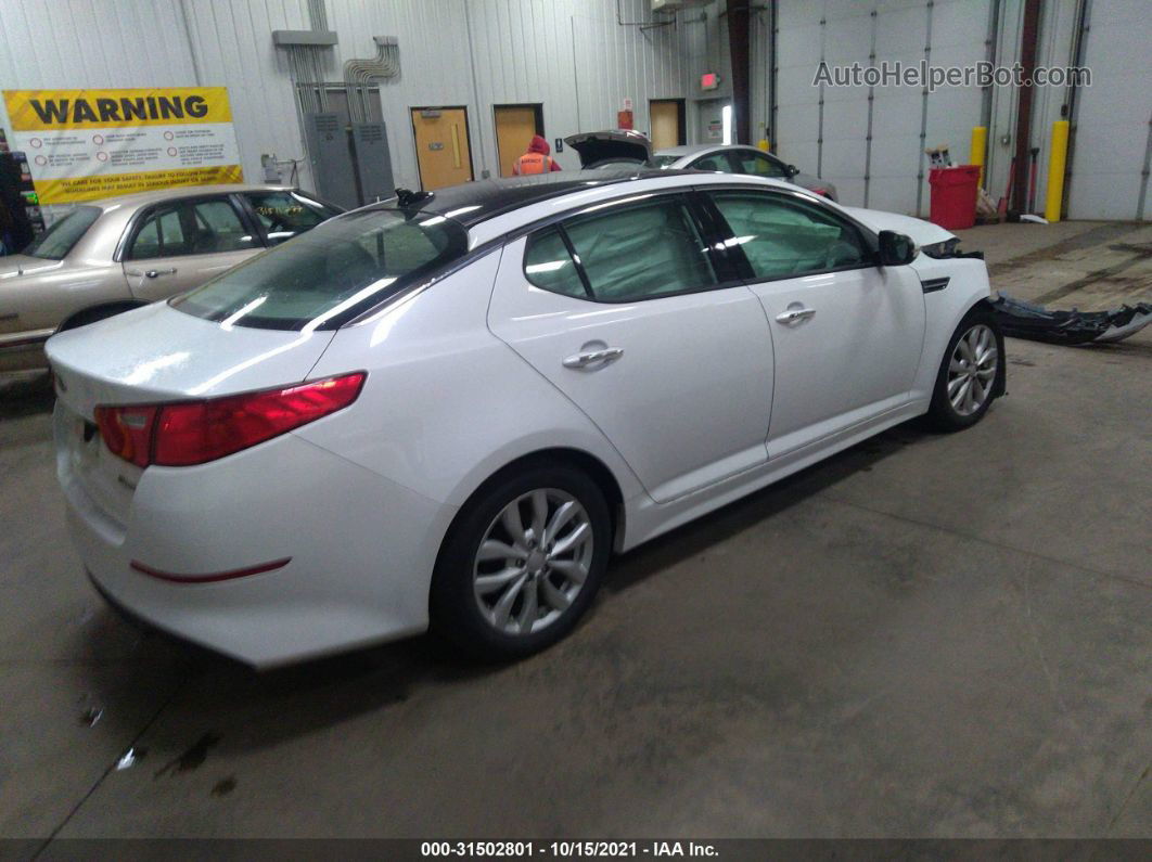 2014 Kia Optima Ex White vin: 5XXGN4A74EG282586