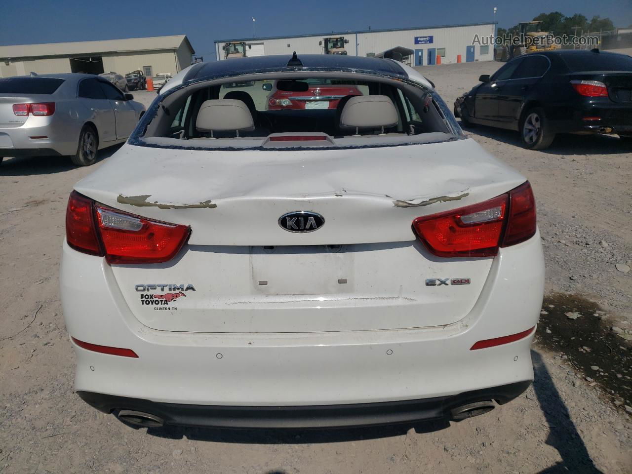 2014 Kia Optima Ex White vin: 5XXGN4A74EG300620