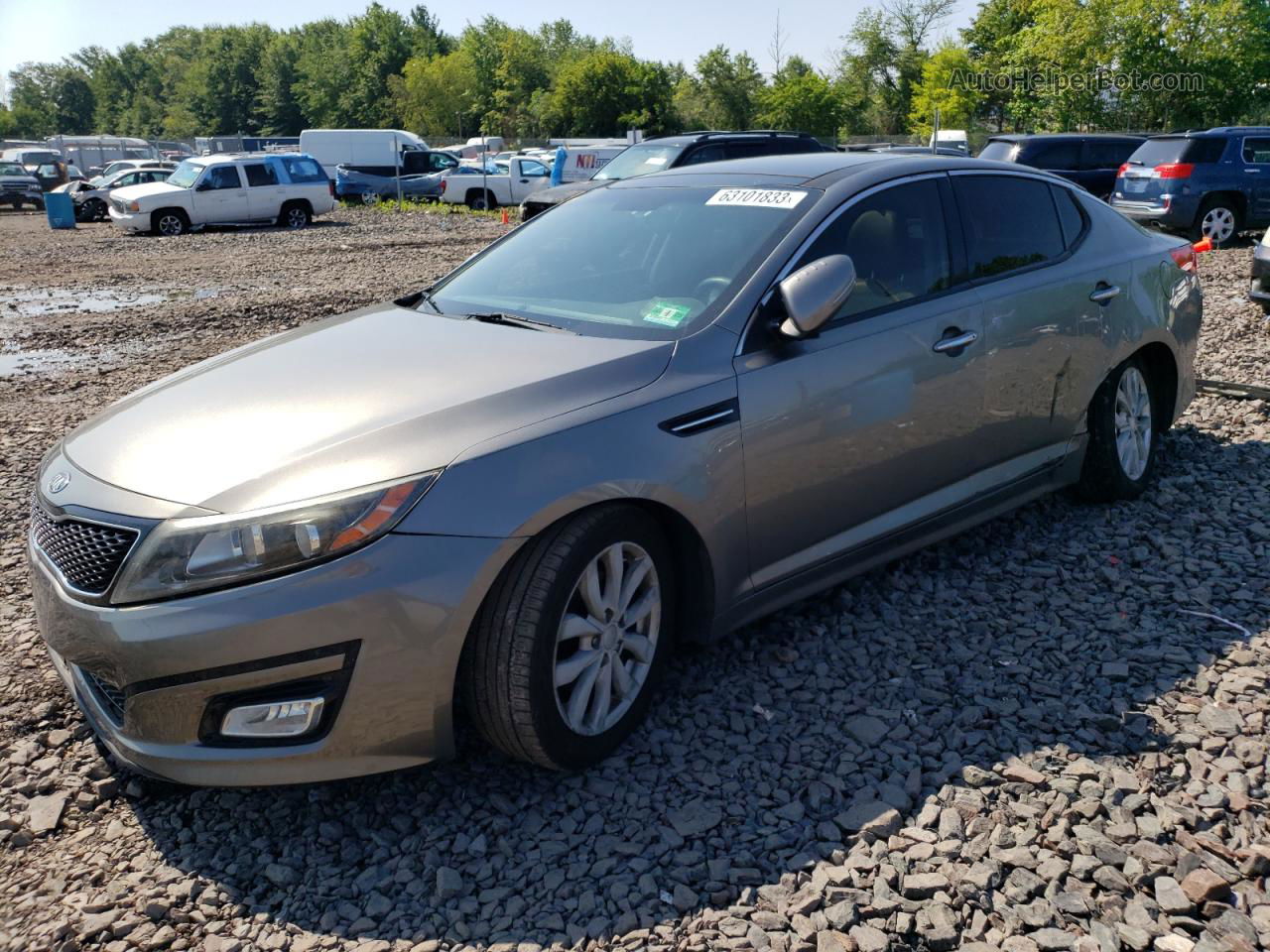 2014 Kia Optima Ex Серый vin: 5XXGN4A74EG305400