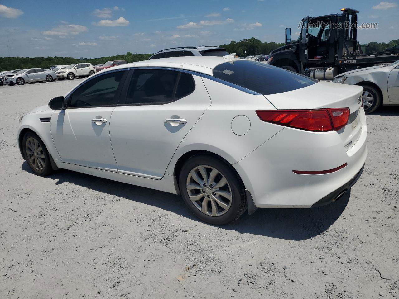 2014 Kia Optima Ex White vin: 5XXGN4A74EG309415