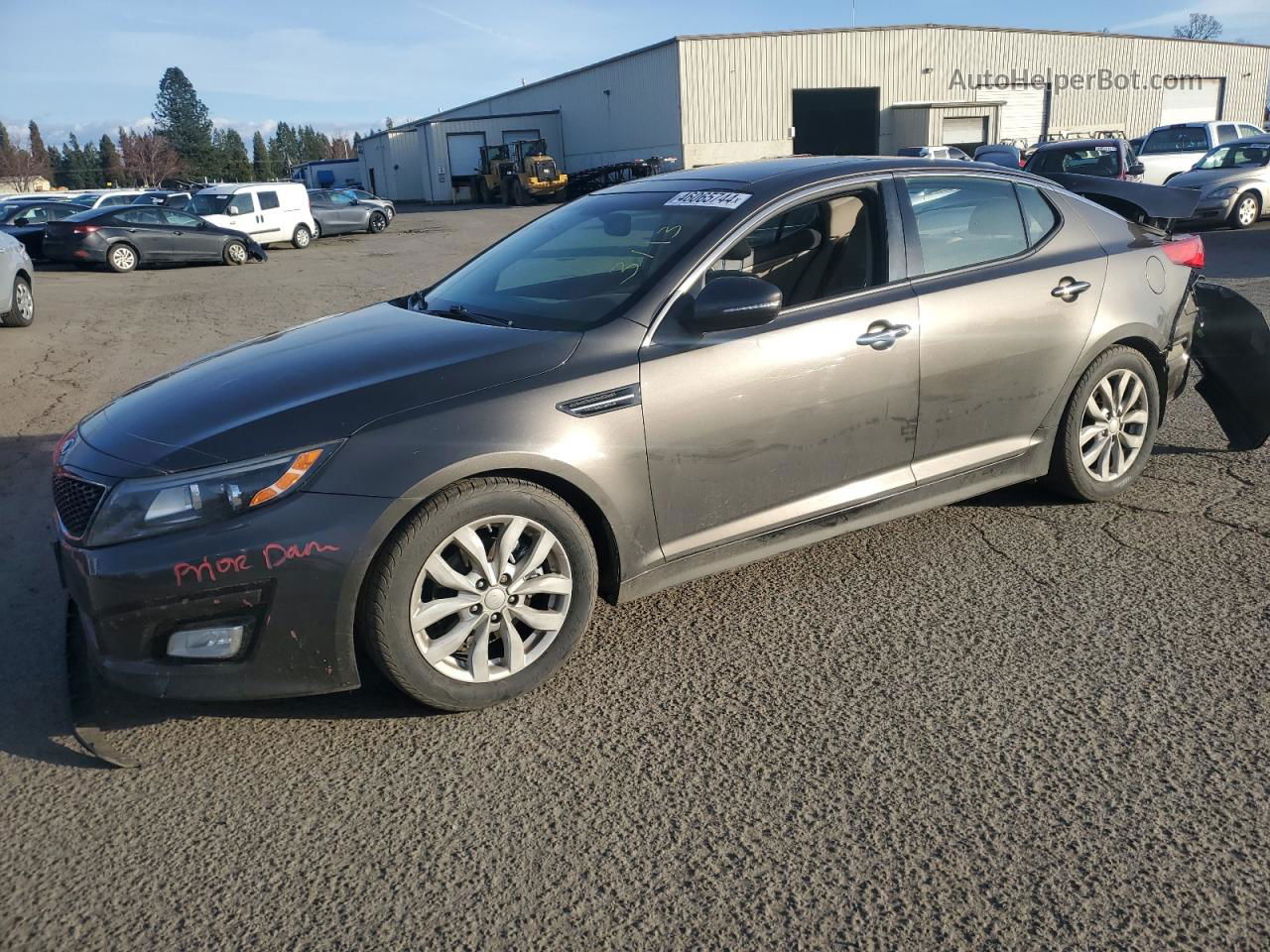 2014 Kia Optima Ex Gray vin: 5XXGN4A74EG312329