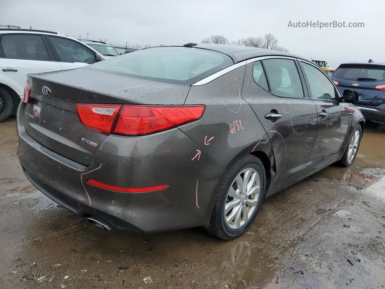 2014 Kia Optima Ex Brown vin: 5XXGN4A74EG339823