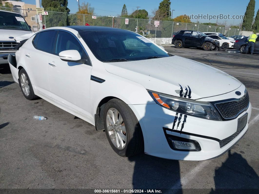 2014 Kia Optima Ex White vin: 5XXGN4A74EG345430