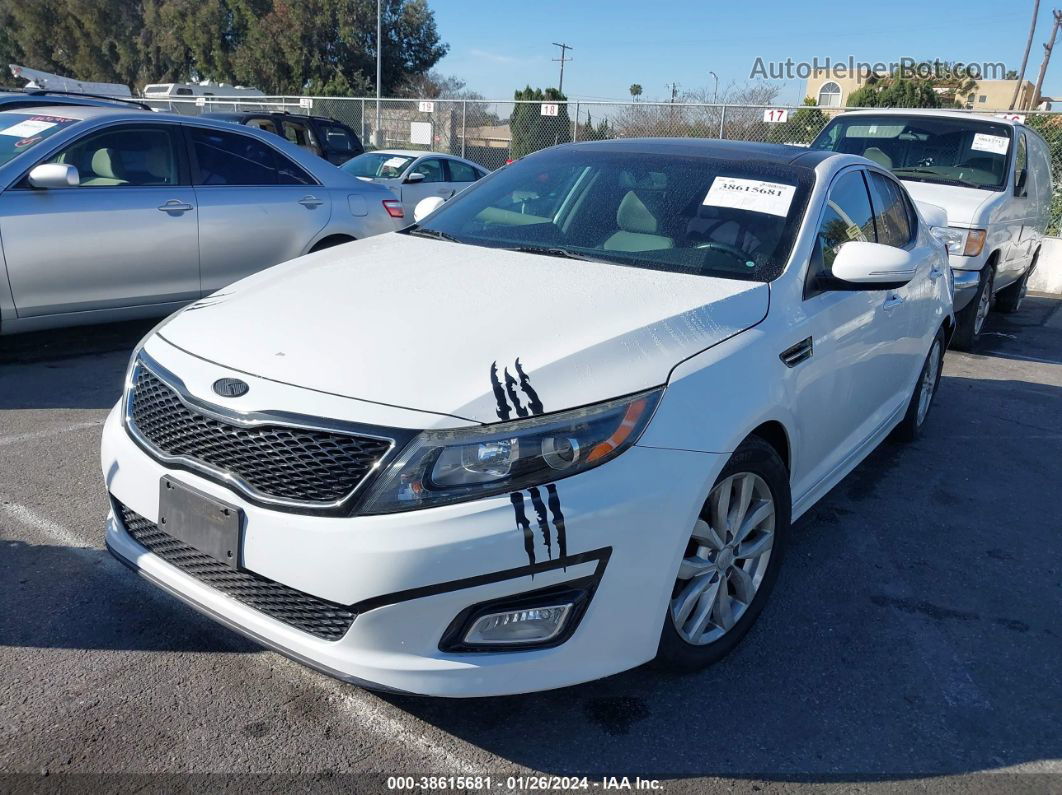 2014 Kia Optima Ex White vin: 5XXGN4A74EG345430