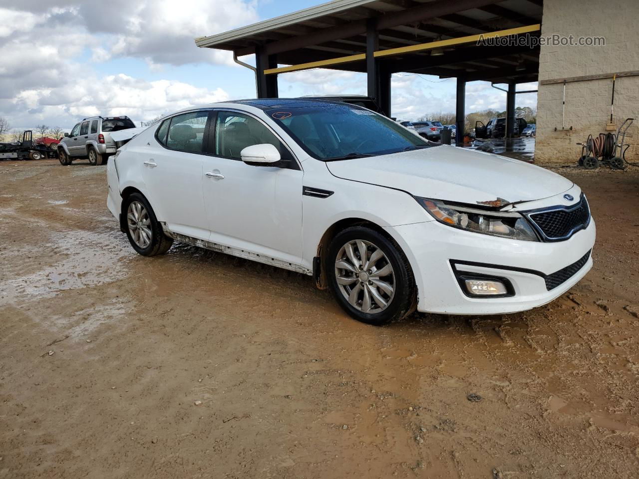 2015 Kia Optima Ex Белый vin: 5XXGN4A74FG381474