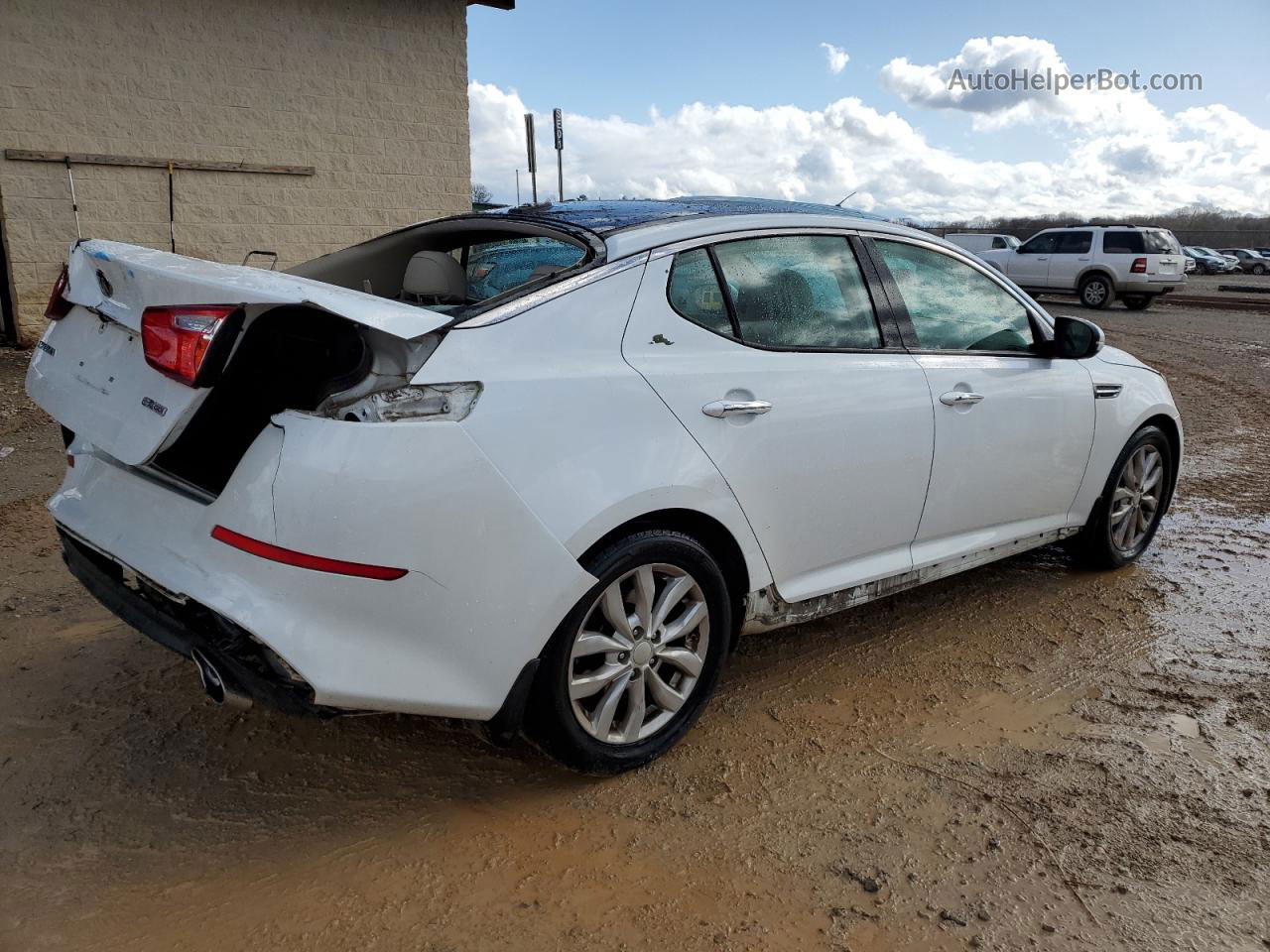 2015 Kia Optima Ex White vin: 5XXGN4A74FG381474