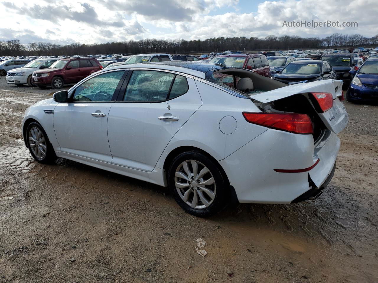 2015 Kia Optima Ex White vin: 5XXGN4A74FG381474