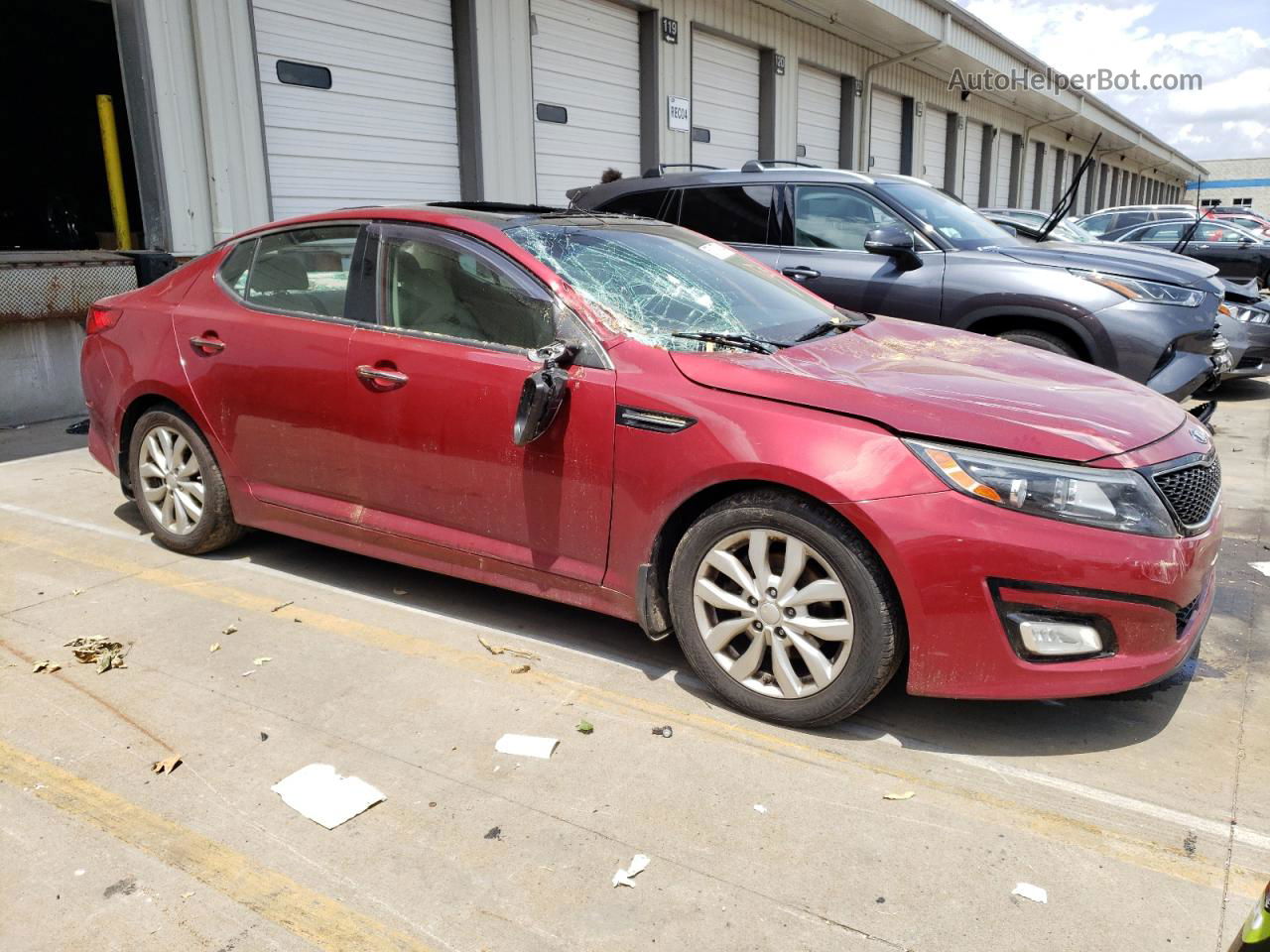 2015 Kia Optima Ex Red vin: 5XXGN4A74FG417258