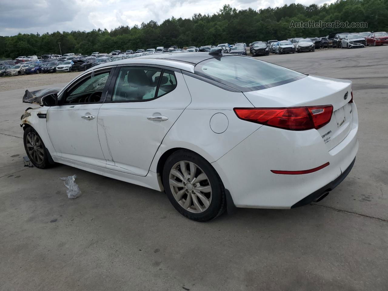 2015 Kia Optima Ex White vin: 5XXGN4A74FG419513