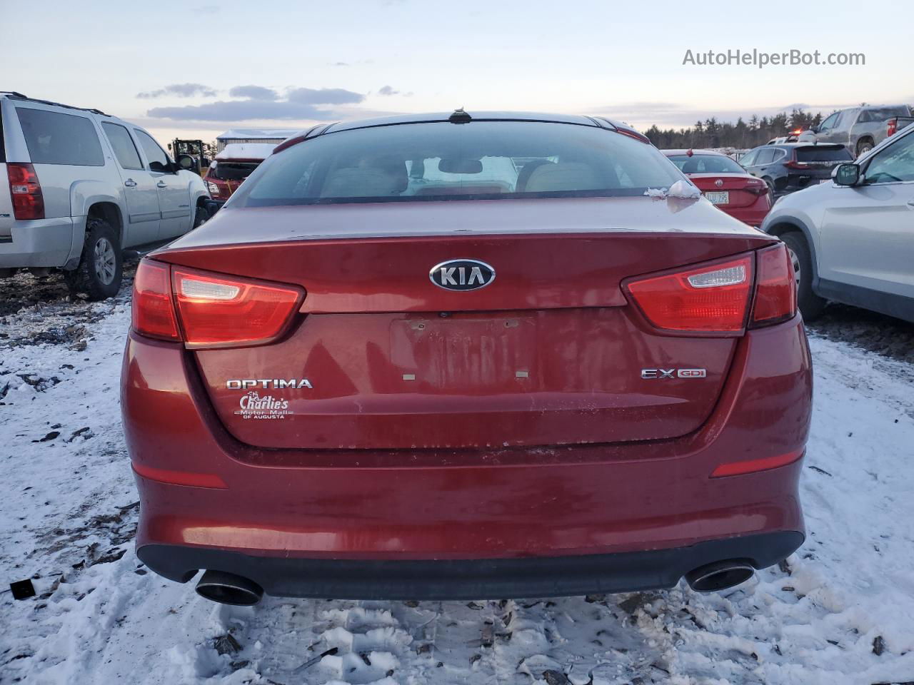 2014 Kia Optima Ex Красный vin: 5XXGN4A75EG350846