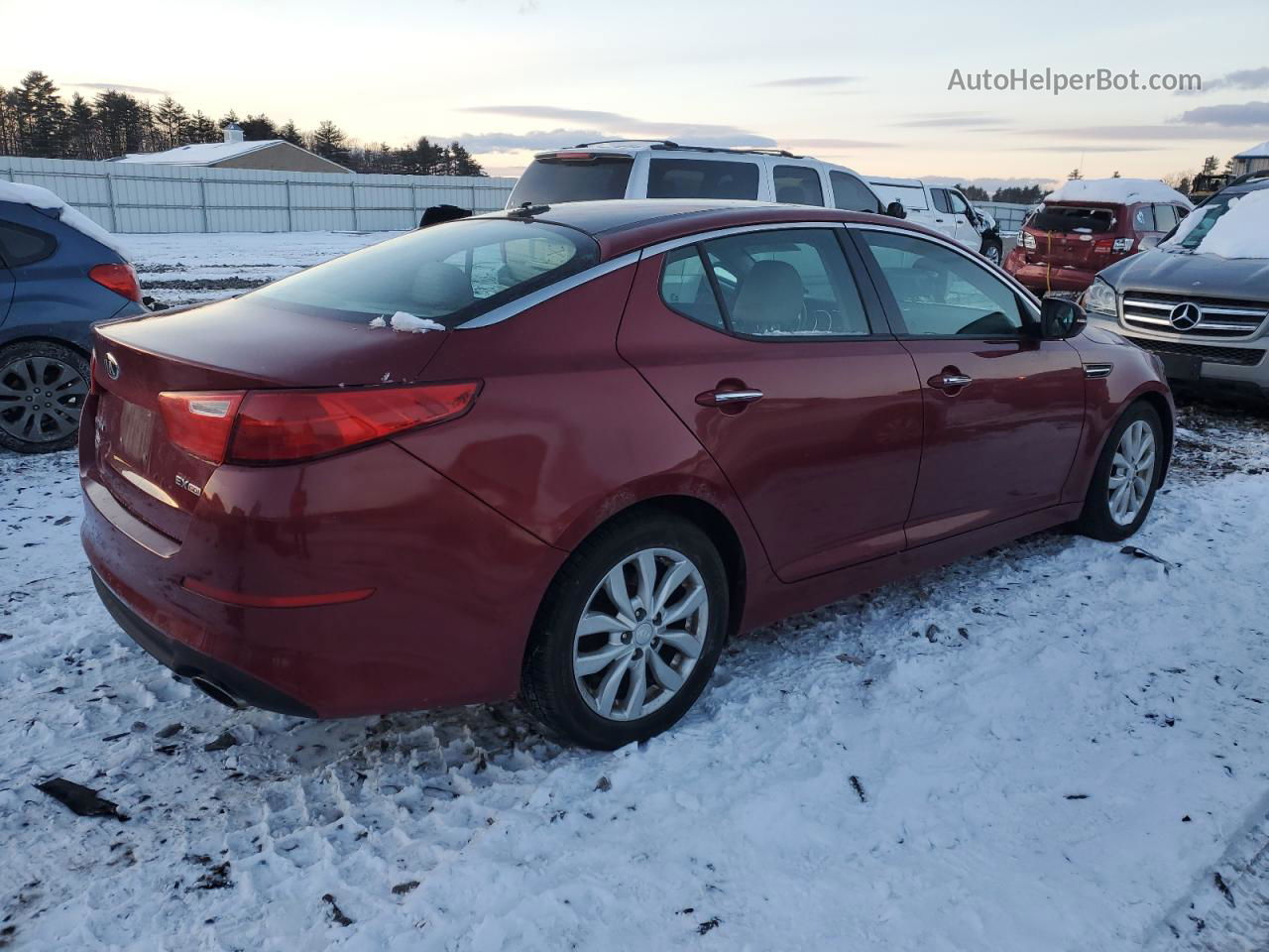 2014 Kia Optima Ex Красный vin: 5XXGN4A75EG350846